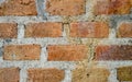 Red brown brick and cement wall vintage Background