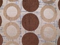 red and brown circle patterns with fabric material. good for design