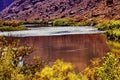 Red Brown Colorado River Reflection Abstract Moab Utah
