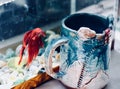 handmade cup and fish