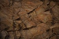 Red brown rock texture. Mountain surface. Close-up. Stone background. 3d. Nature. Rough, cracked, crushed. Royalty Free Stock Photo