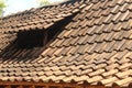 red-brown tile roof