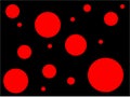 Red bubble black background Royalty Free Stock Photo