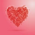 Red Bubble Heart Background Royalty Free Stock Photo