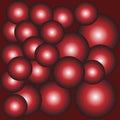 Red bubbles background