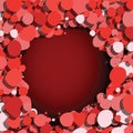 Red bubbles dark background Royalty Free Stock Photo