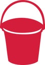 Red bucket icon