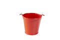 Red bucket isolated on white background Royalty Free Stock Photo