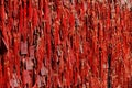 Red Buddhist prayer tablets