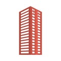 Red building line sticker image