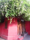 Red building in Yerbas buenas, Chile