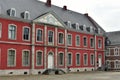Red buildings of Stavelot Abbey Royalty Free Stock Photo