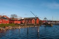 Buildings at Vordingborg harbor in Denmark Royalty Free Stock Photo