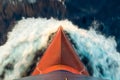 Red bulb of a cargo ship. Royalty Free Stock Photo