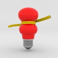 Red bulb on a diet