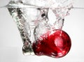 Red bulb in water Royalty Free Stock Photo