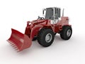 Red buldozer Royalty Free Stock Photo