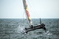 Red bull catamaran Royalty Free Stock Photo