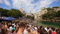 Red bull cliff in Mostar 2017 tourist city