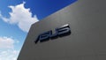 Asus logo on the wall, Editorial use only