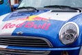 Red Bull mini cooper publicity car