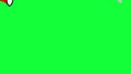 Red bullhorns animated on green screen chroma key, business elements