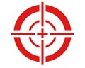 Red Target Icon: Aim, Focus, Goal, Success Royalty Free Stock Photo