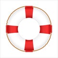 Red buoy of life. Vector illustration on white background Royalty Free Stock Photo