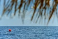 Red buoy Navigation or lateral Marks floating in the sea Royalty Free Stock Photo