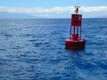Red Buoy on Ocean Royalty Free Stock Photo
