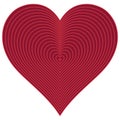 Red burgundy heart, symbol love fidelity, Valentines day expression feelings Royalty Free Stock Photo