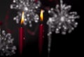 Red Burning Candles Royalty Free Stock Photo