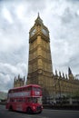 Red bus in front of Big Ben Royalty Free Stock Photo