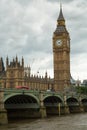 Red bus in front of Big Ben Royalty Free Stock Photo