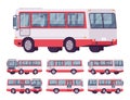 Red bus set