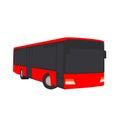 Red bus, transportation, vector illustration