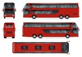 Red bus vector mockup Royalty Free Stock Photo