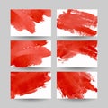 Red business cards set Royalty Free Stock Photo