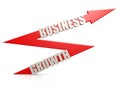 Red business growth arrow Royalty Free Stock Photo