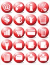 Red business icons