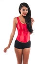 Red bustier Royalty Free Stock Photo