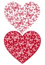 Red butterfly heart, vector Royalty Free Stock Photo