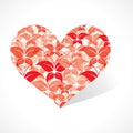 Red butterfly make a heart Royalty Free Stock Photo