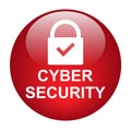 Cyber secutiry icon button Royalty Free Stock Photo