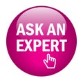 Ask an expert web button icon on white Royalty Free Stock Photo