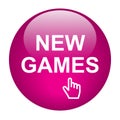 new games icon button on white Royalty Free Stock Photo