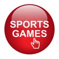 sports games icon button on white Royalty Free Stock Photo