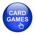card games icon button on white Royalty Free Stock Photo