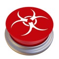 Red button with biohazard symbol