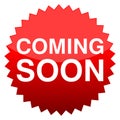 Red button coming soon Royalty Free Stock Photo